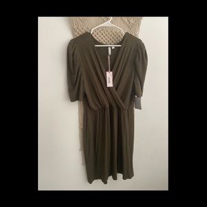 Olive Surplice Dress NWT (XL)
